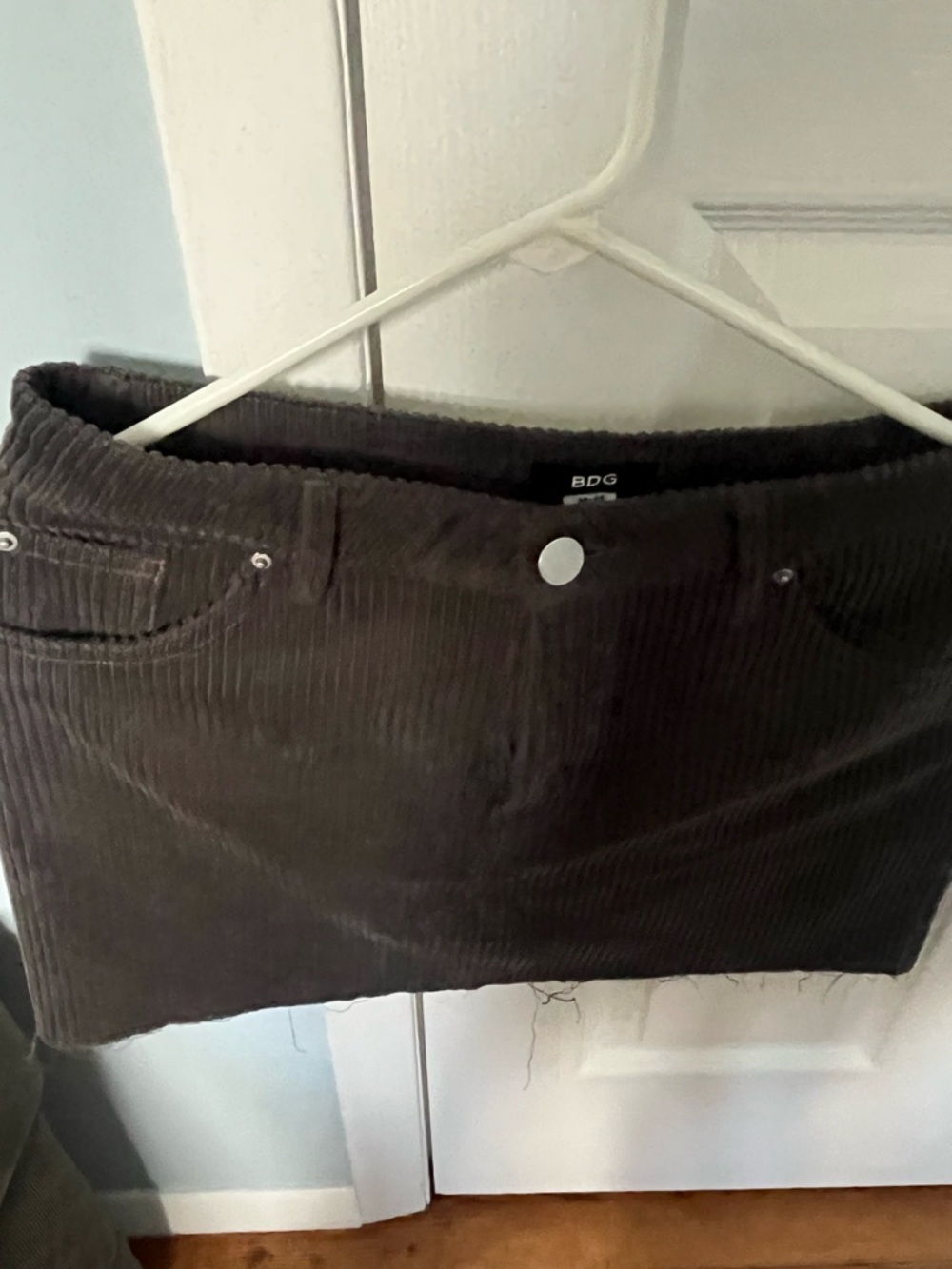 BDG Corduroy Midi Skirt in Dark Brown